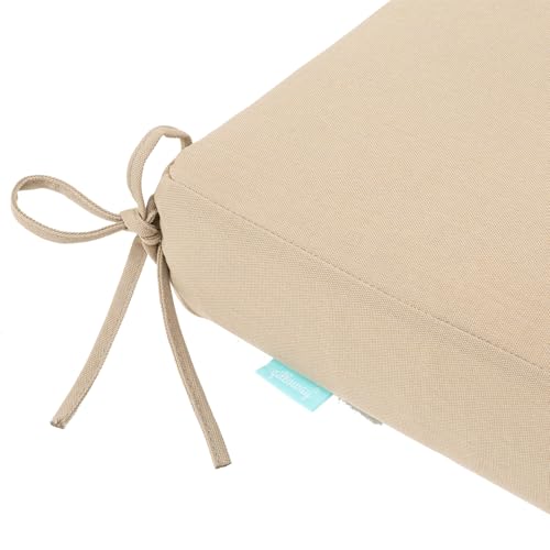 Image of QILLOWAY Outdoor Chair Cushion Set with Strings,Replacement Outdoor Cushions for Patio Furniture.(Beige /Sand /Camel)-Sets of 2