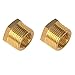 YOUHO 3/4 to 1/2 reducer Brass Threaded Pipe Fitting 3/4 NPT Male x 1/2 NPT Female Hex Bushing Adapter (Pack of2)