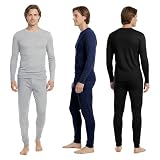 BestSale247 Męskie kalesony termiczne, długie, 3-pak, męska bielizna narciarska, bawełna, L