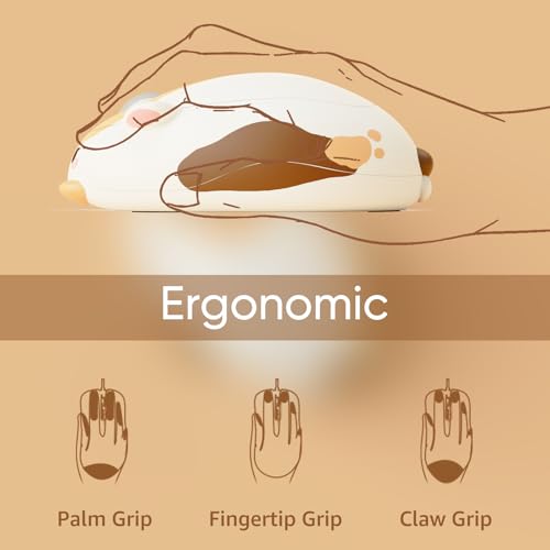 Image of Akko Cat Theme Wireless Gaming Mouse Calico Cat, Tri-Mode Mouse BT3.0 /BT5.0 /2.4G, Cute Optical Cordless Cartoon Mice for Computer /Laptop /Desktop /PC, Compatible with Mac /Win