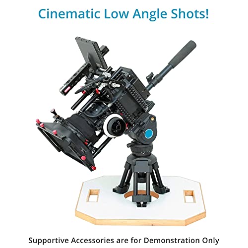 Proaim Heavy-Duty Hi-Hat With 75Mm Bowl – Aluminum Camera Riser/Mini Tripod Stand + Octagon Wood Board 15.5X15.5”| Payload Up To 75Kg / 165Lb | For Film Cinema Video Production (Ht-Bowl75-00) #TOP4