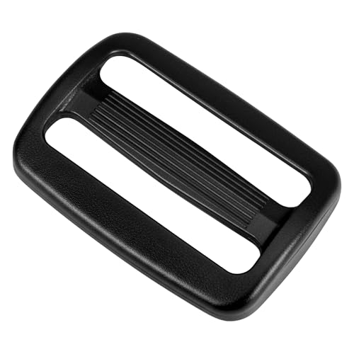 Strapworks Black Plastic Tri-Glide Slide – for Bag Straps, Rifle Slings, Dog Collars – 1.5 Inch, 2 Pack