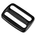 Strapworks Black Plastic Tri-Glide Slide – for Bag Straps, Rifle Slings, Dog Collars – 1.5 Inch, 2 Pack