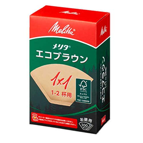 メリタ エコフィルターペーパーブラウン 1×1G
