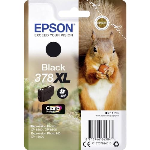 Amazon.nl Epson EP64584 Original 378XL Inkt Eekhoorn (XP-8500, XP-8600, XP-8605, XP-15000), zwart aanbieding