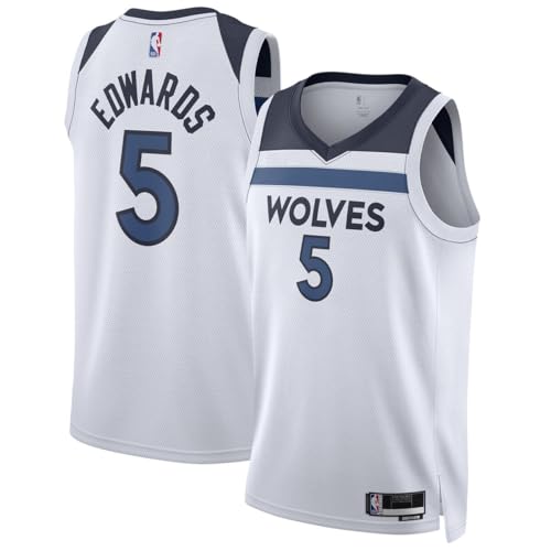 Anthony Edwards Minnesota Timberwolves NBA Kids Youth 8-20 Association Edition White Swingman Jersey (US Numeric 8 Regular Anthony Edwards Minnesota Timberwolves White)