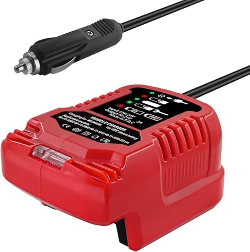ZWDXRB for Milwaukee Car Charger for M18 18V Battery - Fast Cigarette Charger for Milwaukee Batteries