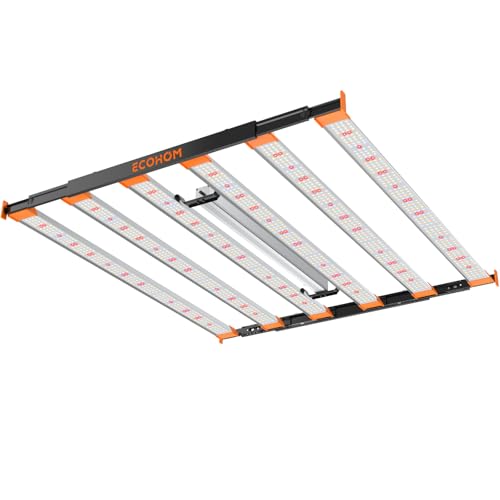 ECOHOM Bar 800W LED Grow Light, Full Spectrum, Dimmable, Daisy Chain, High PPFD, 5x5/4x4ft Coverage, for Indoor Plants Seed Starting, Vegs and Bloom, Retractable, Pro Lamp for Grow Tent Commercial Use