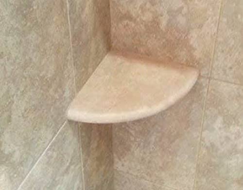Premium Quality Durango Cream Filled And Honed Ivory Light Travertine Corner Shelf 9'' (1) #TOP3