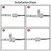 LightingWill 10pcs Pack Strip Wire Solderless Snap Down 2Pin Conductor LED Strip Connector for 8mm Wide 3528 2835 Single Color Flex LED Strips