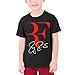 Roger Federer Teenager Boys Girl Tshirt Short Sleeve tee Crew Neck(Small,Black)