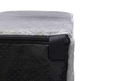 Karlie Easy Step Hundetreppe, Hundezubehör, Plüsch/Holz, Hell Grau -