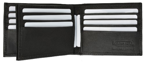 MARSHAL Soft Leather Lambskin Wallet with Center Flap ID Card Credit Card Wallet4