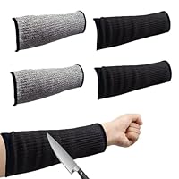 2 Paar Schnittfeste Ärmel,Unterarmschutz,Unterarmschutz Arm Sleeves,Sicherheits Armschutz,Armschutz Handschuhe,Sonnenschutz Armwärmer Hülle,Schnittfeste Strickhüllen Armstulpen Für Garten Küche Kochen