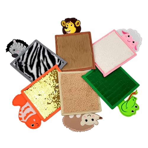 Image of Sensory Mini Mats for Kids, Assorted Textured Play Mat, Animal Sensory Tiles Sensory Pads for Autistic Children, Textured Sensory Floor Tiles for Fidgeting 6PCS