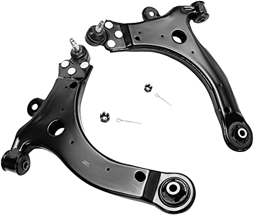 Image of Detroit Axle - 4pc Front End Kit for Buick Allure Century LaCrosse Regal Chevy Impala Monte Carlo Pontiac Grand Prix 2 Lower Control Arms w /Ball Joints 2 Outer Tie Rods Replacement