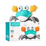 Lightaling Bath Toys for Toddler 1-3 Years ,Green Cartoon Clockwork Crab Bath Toys for...