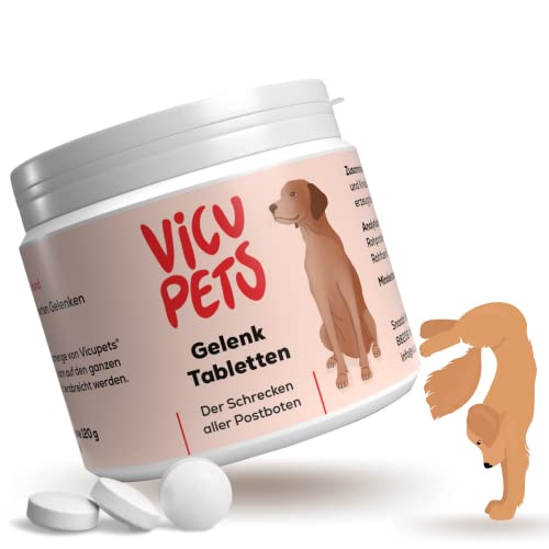 Vicupets Gelenk Tabletten für Hunde | 120 Stück - Gelenktabletten für Hunde | | Glucosamin & Chondrotin für Hunde | Schmerzmittel für Hunde Cover
