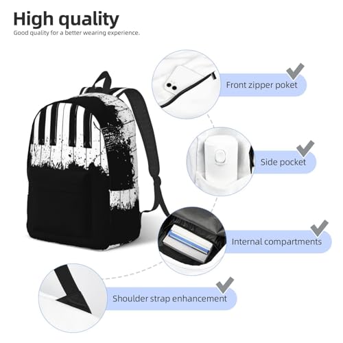 Mochila universitaria para el campus y escapadas de fin de semana con diseño musical 5