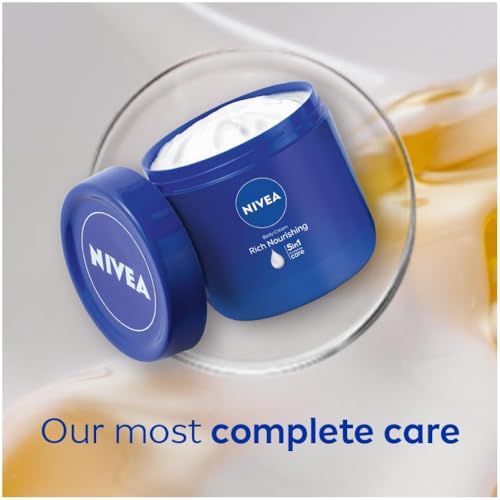 NIVEA Rich Nourishing Body Cream with Almond Oil – 400ml Jar – Deep Moisture for Dry to Very Dry Skin – Long-Lasting Hydration – Non-Greasy Formula – Imported, Pack of 3 - Image 3