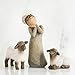 Willow Tree Little Shepherdess, Sculpted Hand-Painted Nativity Figures, 3-Piece Set