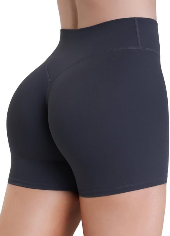 Sunzel Sustainable Butt Lifting Biker Shorts Women, High Waist No Front Seam Tummy Control Booty Scrunch Workout Yoga Shorts