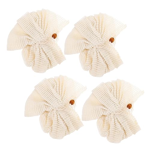 OUNONA 4Pcs Exfoliating Shower Bath Balls Durable Portable Body Scrubbers for Deep Cleansing and Skin Exfoliation Soft and Gentle for Sensitive Skin Bath Cleaning Supplies
