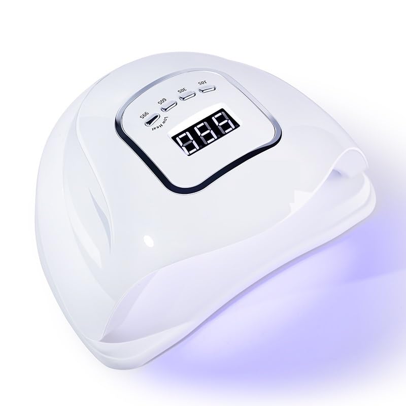 Lampada for asciugatura unghie portatile, 120/80W, for la polimerizzazione di tutti gli smalti in gel, con luce LED UV intelligente(1)