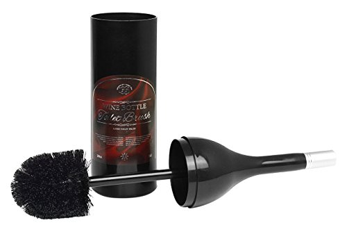 IGGI Wine Bottle Toilet Brush, Black, 40 x 8 x 8 cm