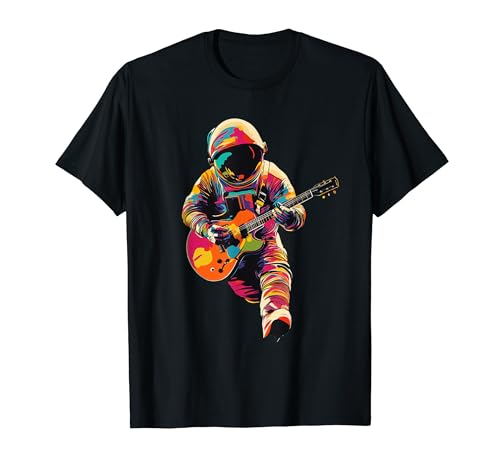 Astronauta Tocando la Guitarra. Guitarrista Astronauta. Gracioso. Camiseta