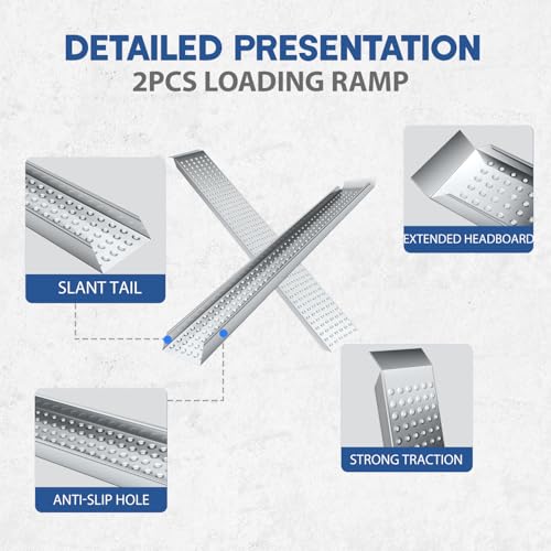 Rampas de carga de acero de carbono 63'' 2 piezas miniatura 4