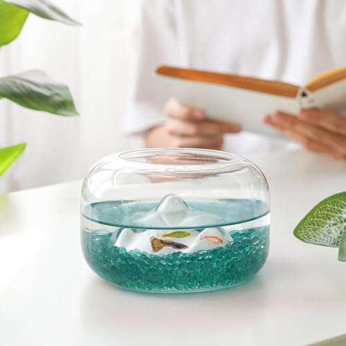 image for T4U Fish Tank Gravel 2 LB, Tumbled Small Rocks for Aquarium, Glass Bea