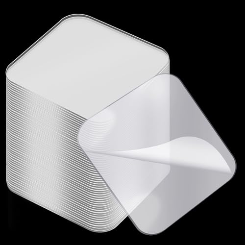 Quilax 50PCS Strong Clear Double Sided Adhesive Pads, 1.9