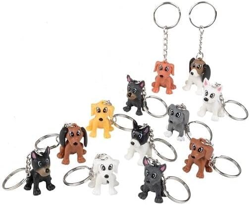 Shop Zoombie1.5 Inch Puppy Keychains -12 Pk – Party Favor, Accessory, Goody Bags, Prizes, Piñatas, Carnivals