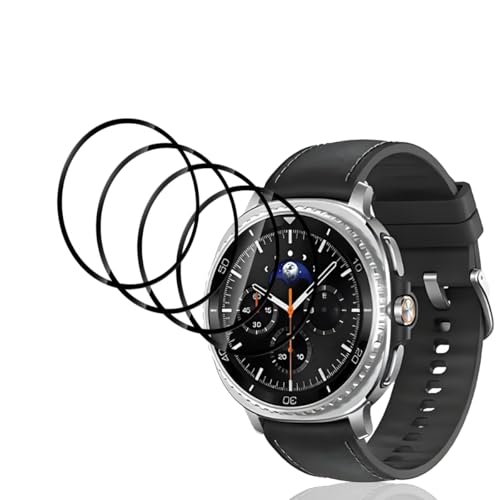 Yiunssy Schutzfolie für Samsung Galaxy Watch 8 40mm 4 Stück, 3D HD Schutzfolie, Vollständige Abdeckung, Anti-Fingerabdru...