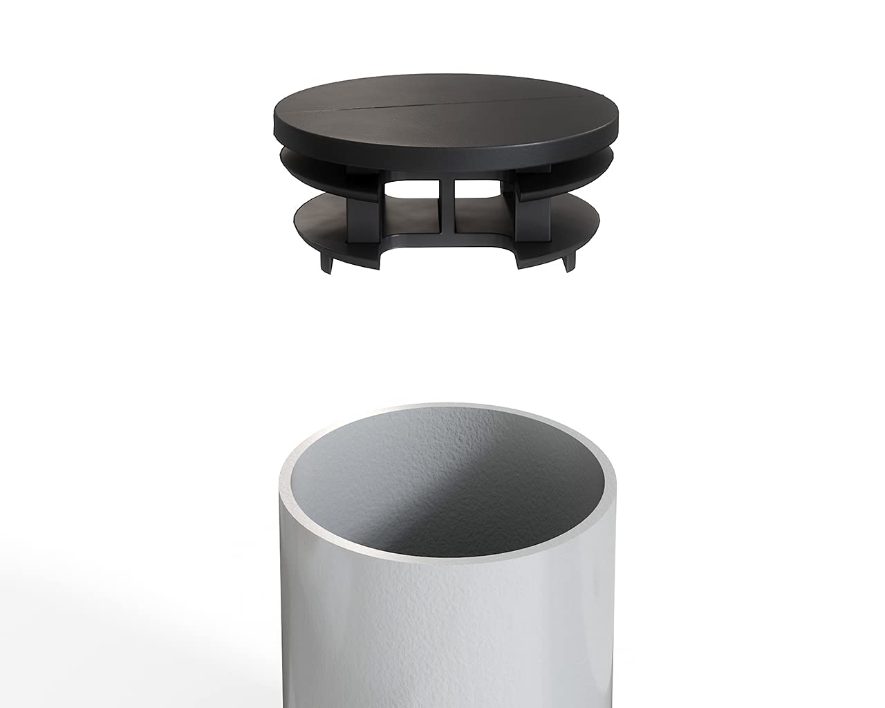 Rampit USA 1 1/2 Inch Round Plastic Pipe Insert Cap (50)