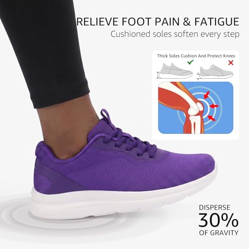 Image of Women Wide Toe Commute Walking Shoes Lace Up Size 6-11 US