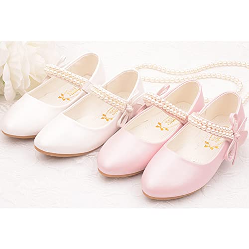 Toddler/Little Kid Girl's Dress Mary Jane Ballet Flats Bow Flower Girl Wedding Party Ballerina Flat Princess Shoes for Girls4