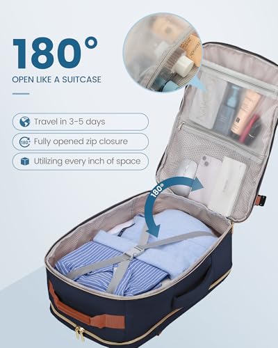 Image of LOVEVOOK 50L Travel Backpack Flight Approved Carry on Backpack,3 Packing Cubes,Waterproof Personal Item Travel Bag,TSA Carry on Luggage Suitcase Travel Essentials,Gifts for Women & Men,fits 18 inch Laptop