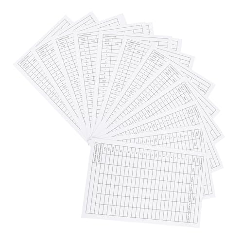 HANABASS 12pcs Scorecard for Competition Golf Scorecard Book Score Paper for Record Score Cards Made of Coated Paper