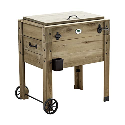 Backyard Discovery 1806818 Cupholder Outdoor Cooler, Barnwood