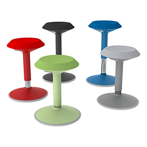 Image of Learniture Adjustable-Height Active Motion Stool w /Circular Seat - Flexible Seating for School Classroom, Office or Home - Black (LNT-NUS800-BK-SO)