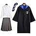 Produktbild FStory&Winyee Harry Potter Kostüm Kinder Erwachsene Umhang Unisex Gryffindor Hufflepuff Ravenclaw Slytherin Outfit Set Cape,Krawatte,Hemd,Rock/Hose Fasching