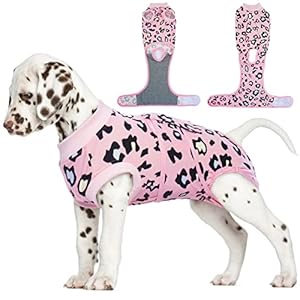 FUAMEY Hunde-Erholungsanzug Leopardenmuster