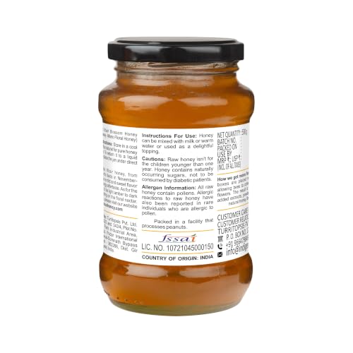 Image of INDIGENOUS HONEY Raw Khair Honey Pure Unfiltered 17.64 oz Glass Jar