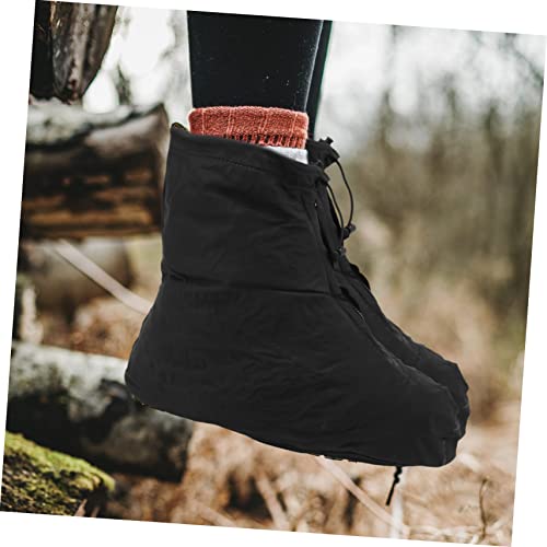 Happyyami par de cubiertas antideslizantes para lluvia para hombres, cubre zapatos impermeables y ligeros para ciclismo miniatura 4