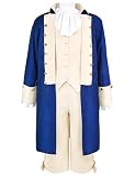 Padama 5Pcs Deluxe Hamilton Founding Father Costume Men Adult Colonial Revolutionary War Outfit Cosplay Party...