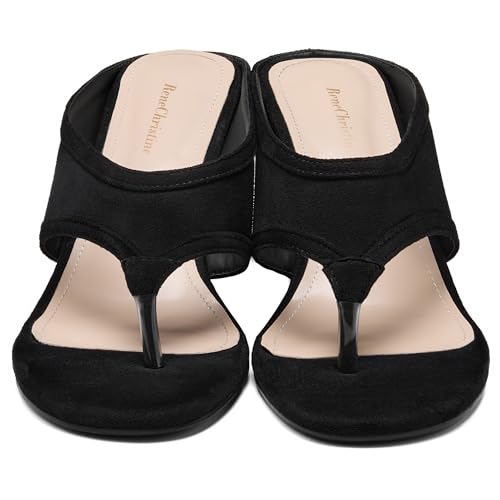 Image of Women's Wedges Heeled Slippers Fabric Heels Slip on Comfy Evening Dress Woven Sandals Square Toe Shoes for Women 3.3 inch Heels