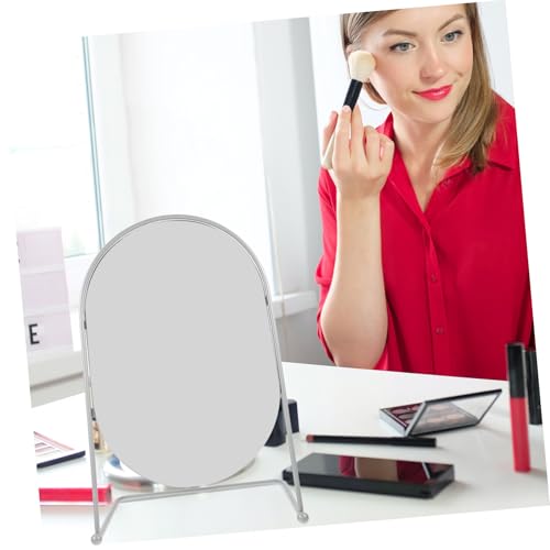 Espejo de Maquillaje Ovalado con Acabado Plata miniatura 2