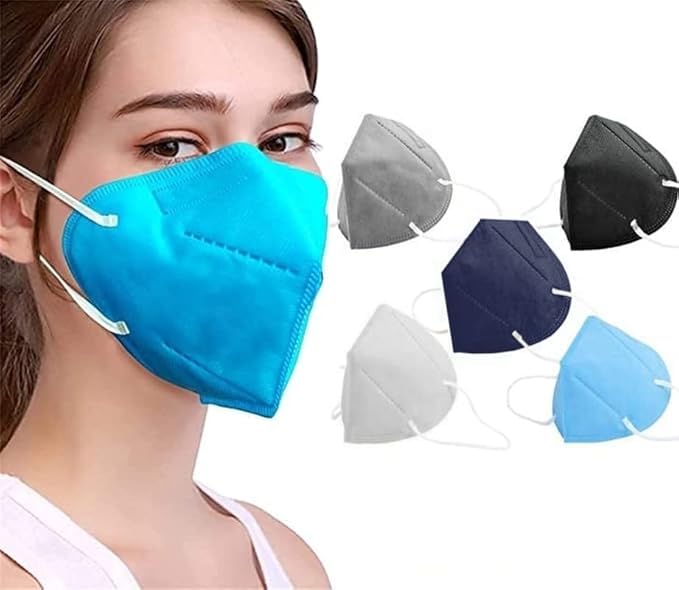 Image of Nonwoven Fabric Reusable & Washable N95 Style Face Mask without Valve for Men & Women | Breathable Lightweight Face Cover | Multicolour Daily Use Masks